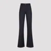 Giorgio Armani High-waist Flared Trousers With Five-pocket Styling In Black