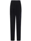 Giorgio Armani Darted Velvet Trousers In Black