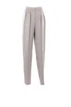 Giorgio Armani Silk Trouser With Pinces In Gray