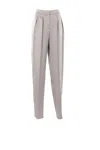 Giorgio Armani Silk Trouser With Pinces In Gray