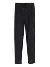 Giorgio Armani Trousers Featuring Elastic Waistband And Pockets In Black