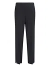 Giorgio Armani Straight Leg Silk Satin Trousers In Black