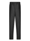 Giorgio Armani Cotton-cupro Trousers In Black
