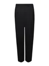 Giorgio Armani Tailored Straight-leg Wool Trousers In Black