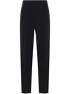 Giorgio Armani Straight-leg Tailored Pants With Elasticated Waistband In Blue