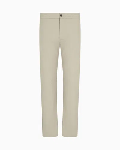 Giorgio Armani Trousers In Pure Cashmere Jersey Cloth In Neutral