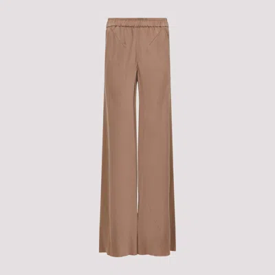 Giorgio Armani Flared Leg Red Clay Trousers In Brown