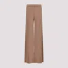 Giorgio Armani Viscose And Silk Blend Trousers In Red Clay