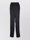 Giorgio Armani Trousers Silk Satin Elastic Waistband In Black