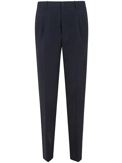 Giorgio Armani Pantalone In Lana Stretch Blu Notte  Uomo In Blue