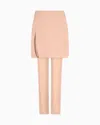Giorgio Armani Trousers With Washed Silk Double Georgette Panel
