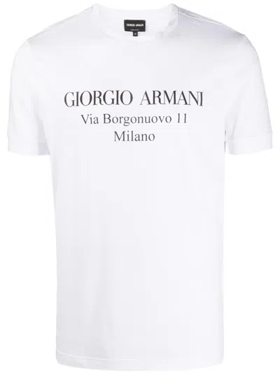 Giorgio Armani Borgonuovo 11 Cotton Jersey T-shirt In White