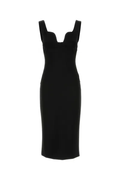 Giorgio Armani Tubino Smanicato Nero Con Zip Dietro-44 Nd  Female In Black