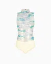 Giorgio Armani Tulle Bodysuit With Crystal And Bead Embroidery In White