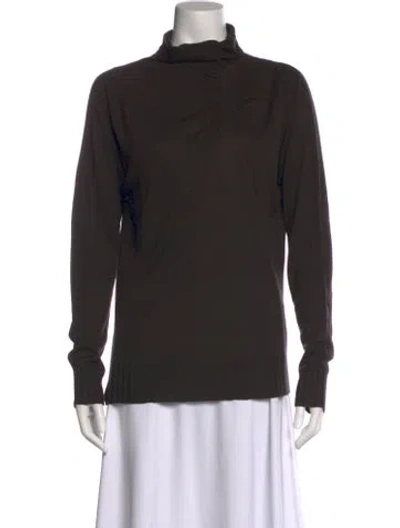 Pre-owned Giorgio Armani Turtleneck Sweater In Brown