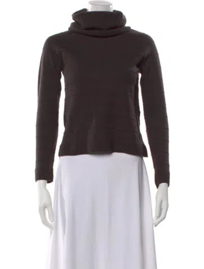 Pre-owned Giorgio Armani Turtleneck Sweater In Brown