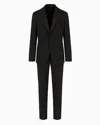 Giorgio Armani Wool Single-breasted Suit In Black