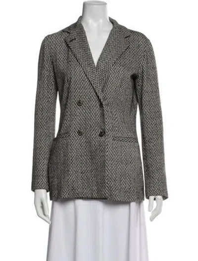 Pre-owned Giorgio Armani Tweed Pattern Blazer In Multi