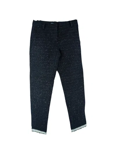 Pre-owned Giorgio Armani Tweed Trousers In Black