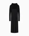 Giorgio Armani Twin-set With Long Cardigan And Top In Viscose Jersey In Black
