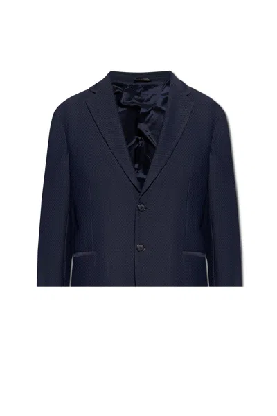 Giorgio Armani Two-button Blazer In Blu