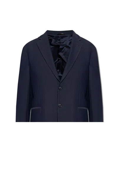 Giorgio Armani Two-button Blazer In Blue