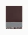 Giorgio Armani Two-tone Cashmere Stole In Brown
