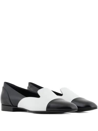 GIORGIO ARMANI TWO-TONE LEATHER LOAFERS