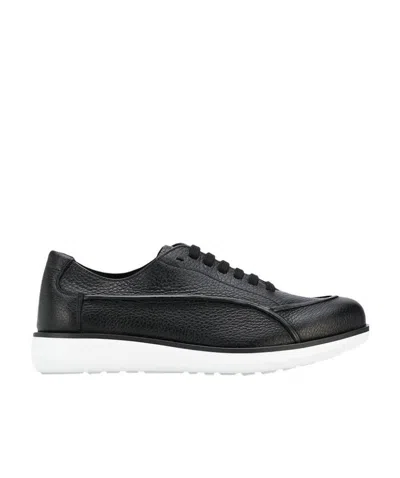 Giorgio Armani Two-tone Low-top Sneakers In Black