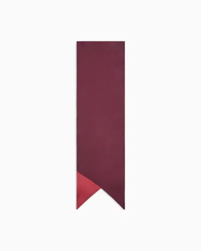 Giorgio Armani Two-tone Modal Scarf In Red