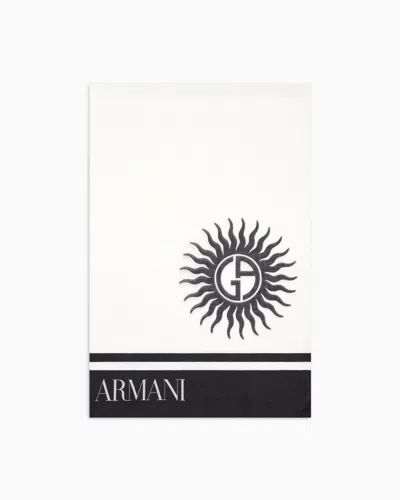 Giorgio Armani Two-tone Printed Cotton Sarong