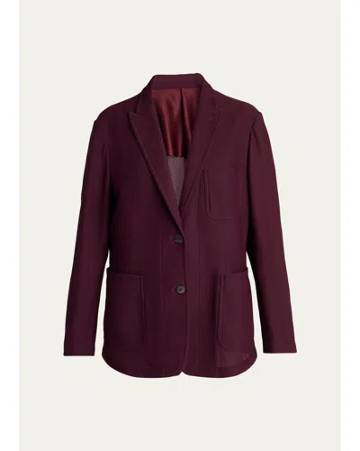 Giorgio Armani Two-button Blazer In Purple