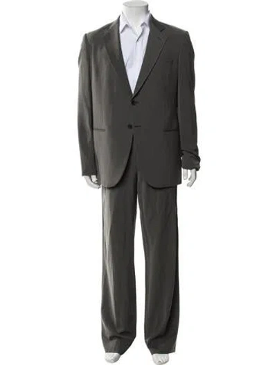 Pre-owned Giorgio Armani Two-piece Suit In Grey