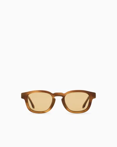 Giorgio Armani Unisex Pillow Sunglasses In Brown