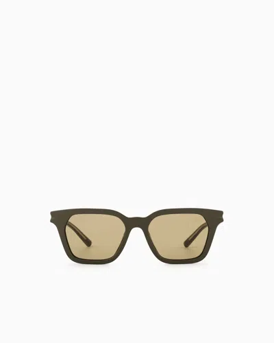 Giorgio Armani Unisex-sonnenbrille Mit Pillow-fassung In Green