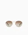 Giorgio Armani Unisex Square Sunglasses In Brown