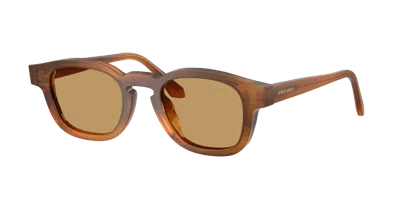 Giorgio Armani Unisex Pillow Sunglasses In Brown