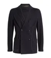Giorgio Armani Unlined Blazer In Blue