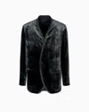 Giorgio Armani Upton Line Lurex Velvet And Rhinestone Tuxedo Jacket