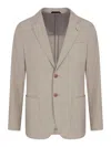 Giorgio Armani Upton Line Single-breasted Jacket In Linen Canvas
