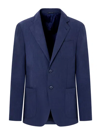 GIORGIO ARMANI UPTON LINE SINGLE BREASTED LINEN JACKET