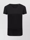 Giorgio Armani V-neck Short Sleeve Staple Top In Black