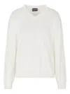 Giorgio Armani V-neck Sweater In White
