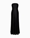 Giorgio Armani Official Store Armani Sustainability Values Triple Silk-georgette Bustier Dress In Black