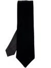 Giorgio Armani Velvet-effect Tie In Black