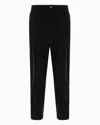 Giorgio Armani Men's Flat Front Wool Dress Pants In Black