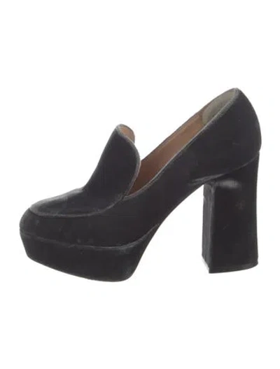 Pre-owned Giorgio Armani Velvet Pumps In Black
