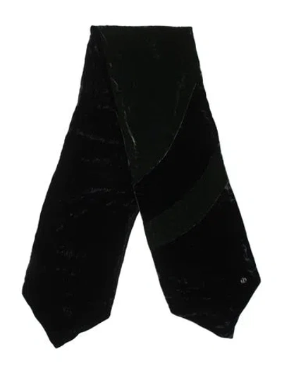 Pre-owned Giorgio Armani Velvet Scarf In Blue