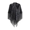 Giorgio Armani Women Velvet Shawl With Fringes