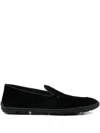 Giorgio Armani Velvet Slip-on Sneakers In Black